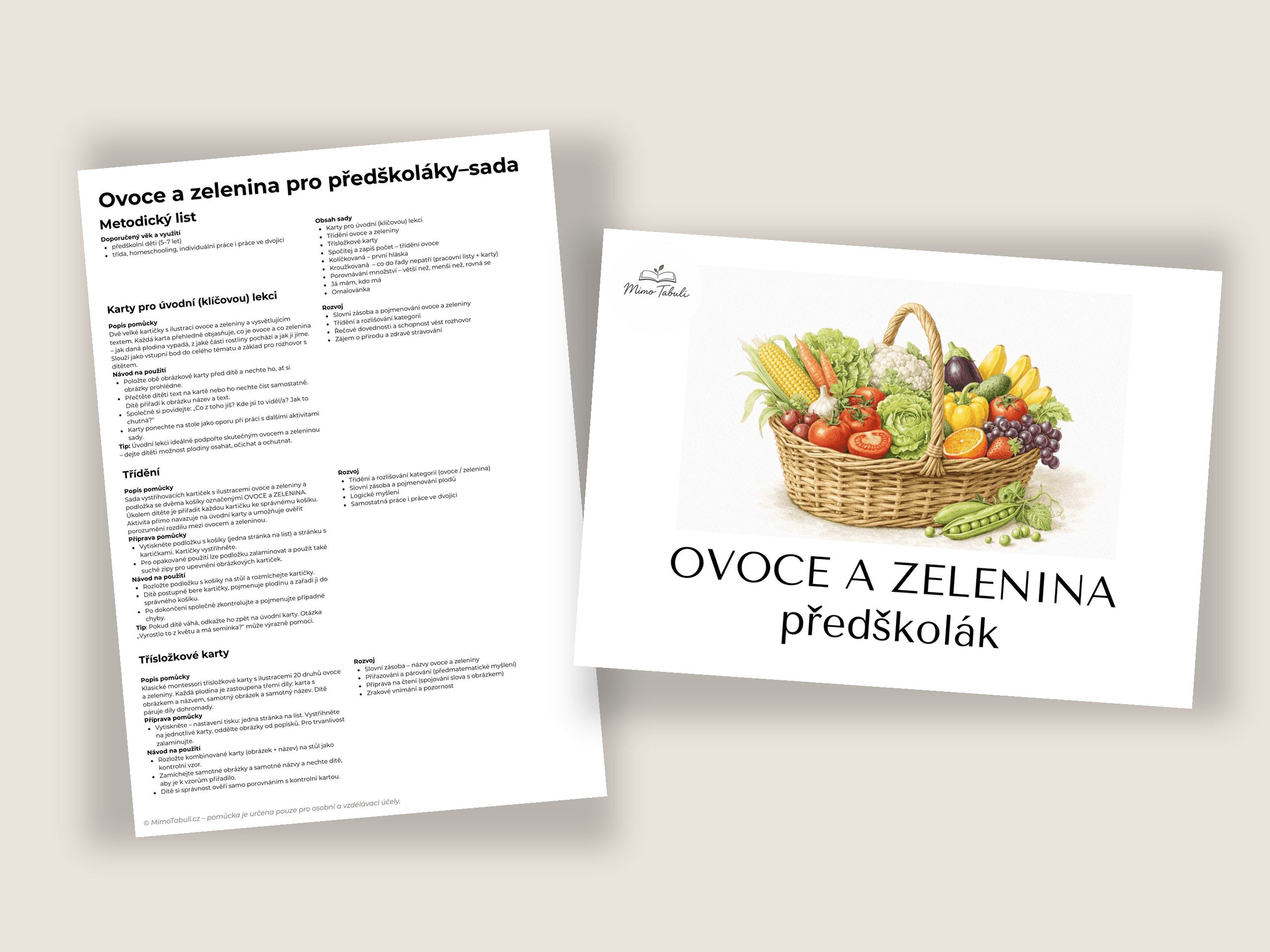 Ovoce a zelenina pro předškoláky – náhled 2
