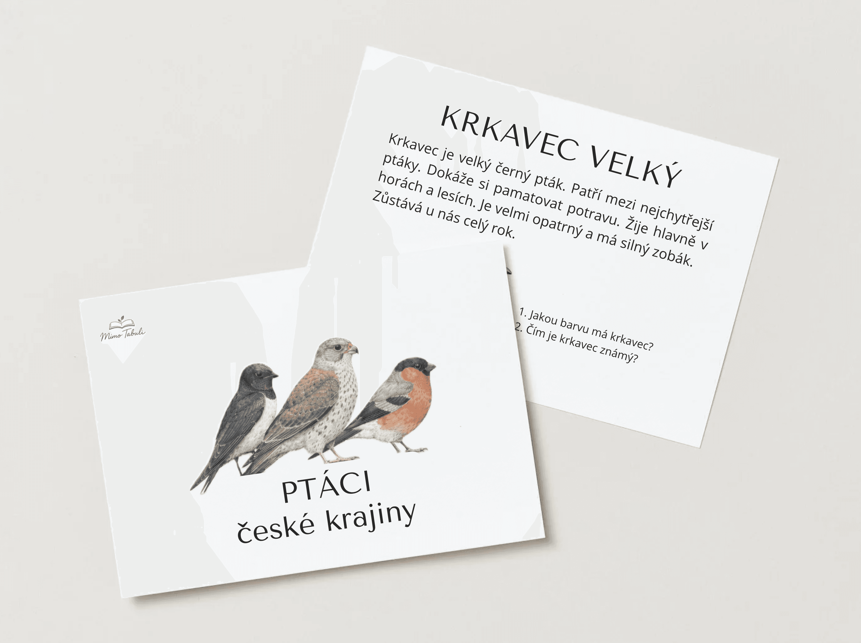 Ptáci české krajiny – informační karty