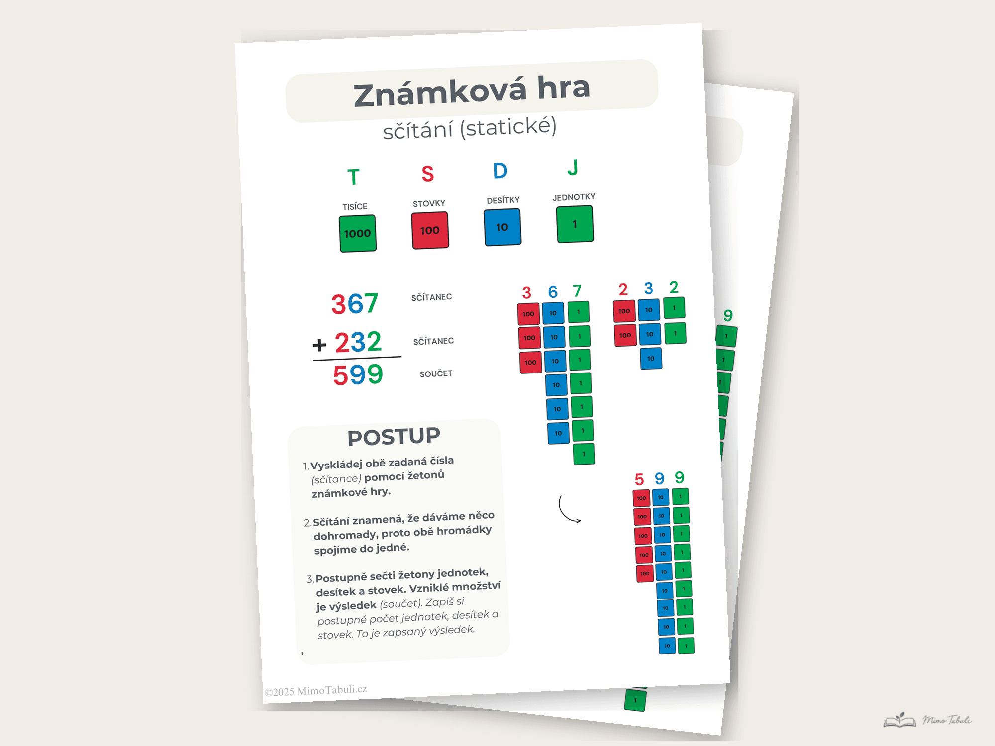 Známková hra – statická – náhled 2