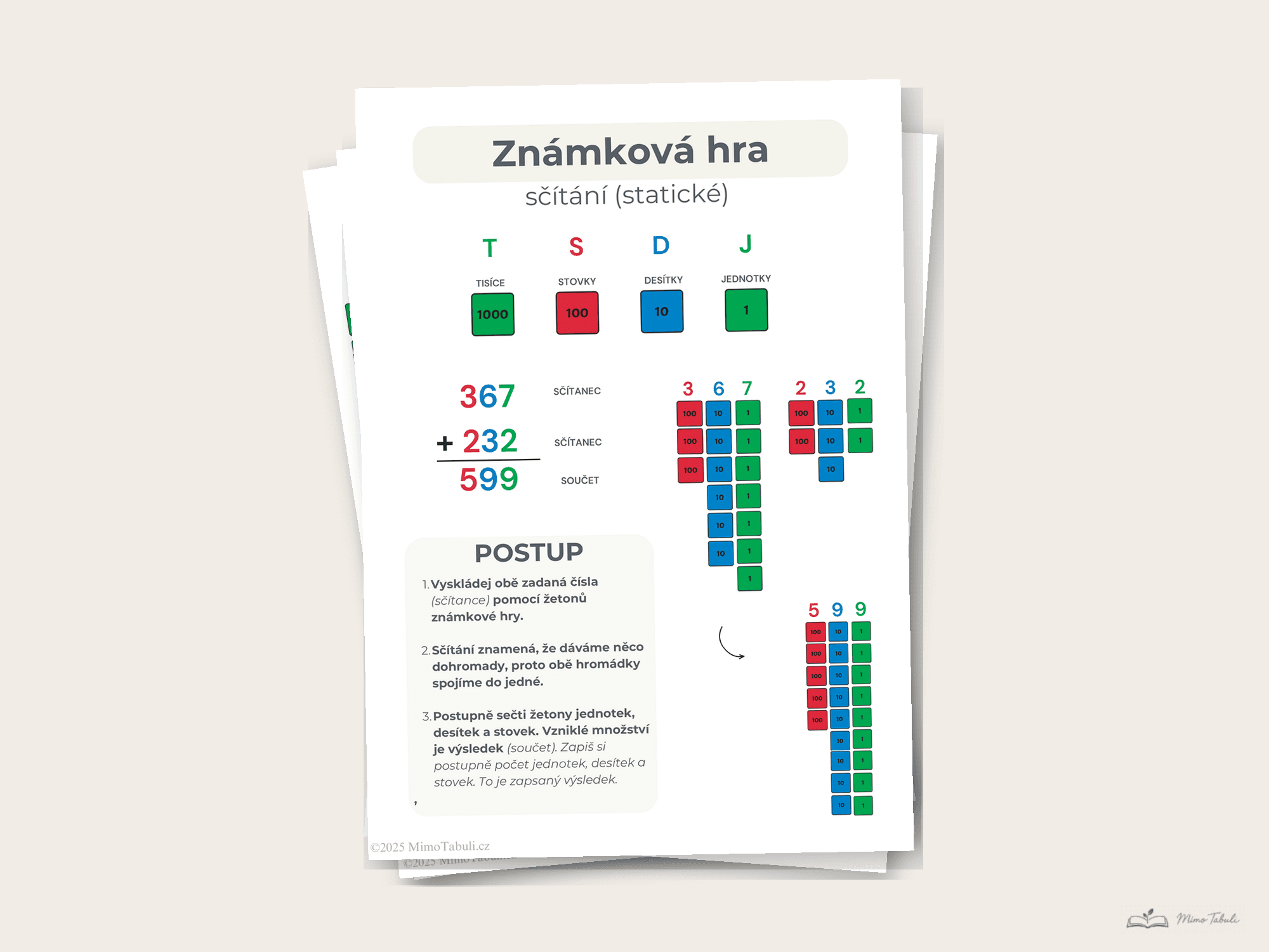 Známková hra – statická